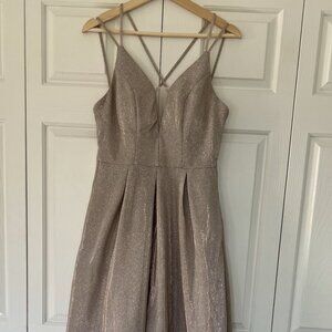 Size 7 Crystal Doll A-Line Sparkle Gown *with pockets!*